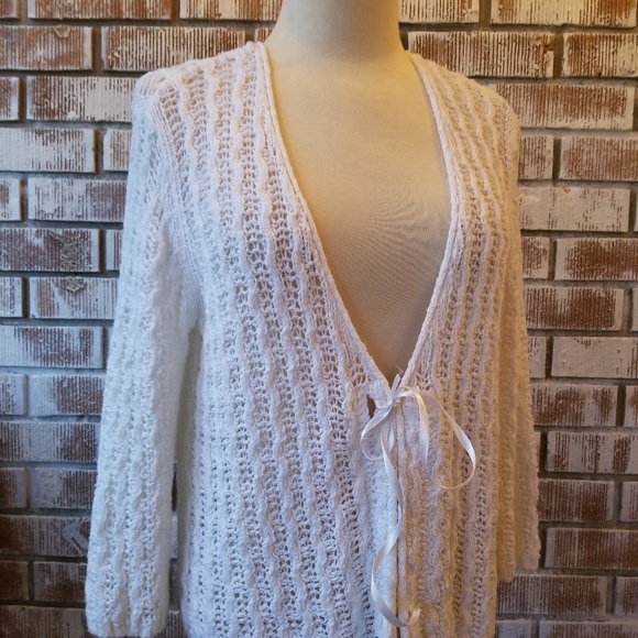 J. Jill Sweaters - J. Jill White Cardigan Sweater Sz S